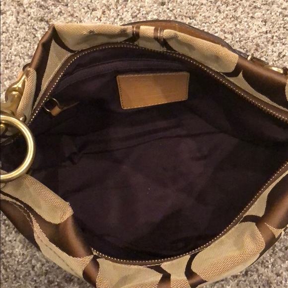 Authentic Brown/Tan Coach Purse - Picture 4 of 8